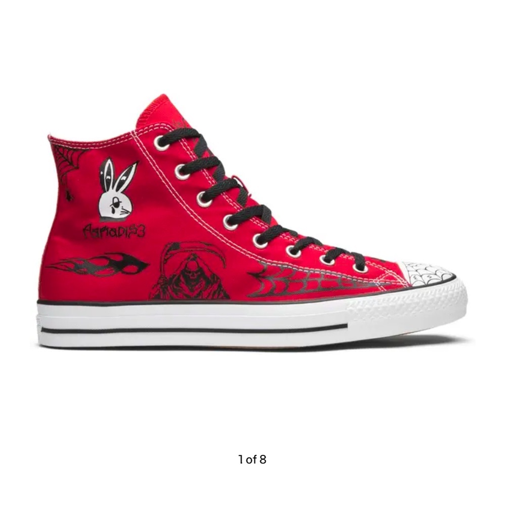 Sean Pablo x Converse Chuck Taylor All Star Sneakers Shoes Pro Hi 'Red' - Picture 3 of 15
